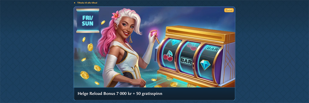 Ocean Spin Casino reload-bonus i helgen