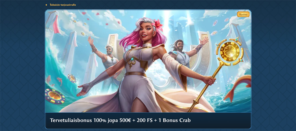 Ocean Spin Casino tervetuliaisbonus